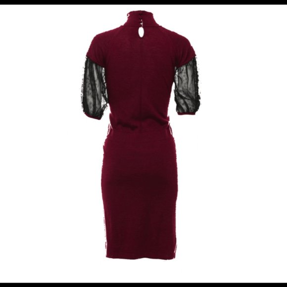 FENDI CASHMERE SILK BLEND LACE DRESS - Picture 2 of 3